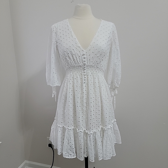 White Polka Dot Dress - Picture 2 of 10